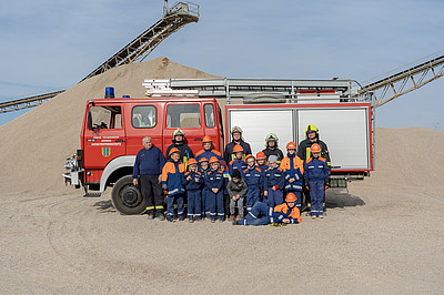 Gruppenfoto der Kinder- und Jugendfeuerwehr im Oktober 2018