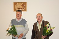 Die Jubilare Fritz Heim (l.) und Helmut Riegel