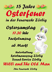 Flyer Osterfeuer der Ortsfeuerwehr Zörbig